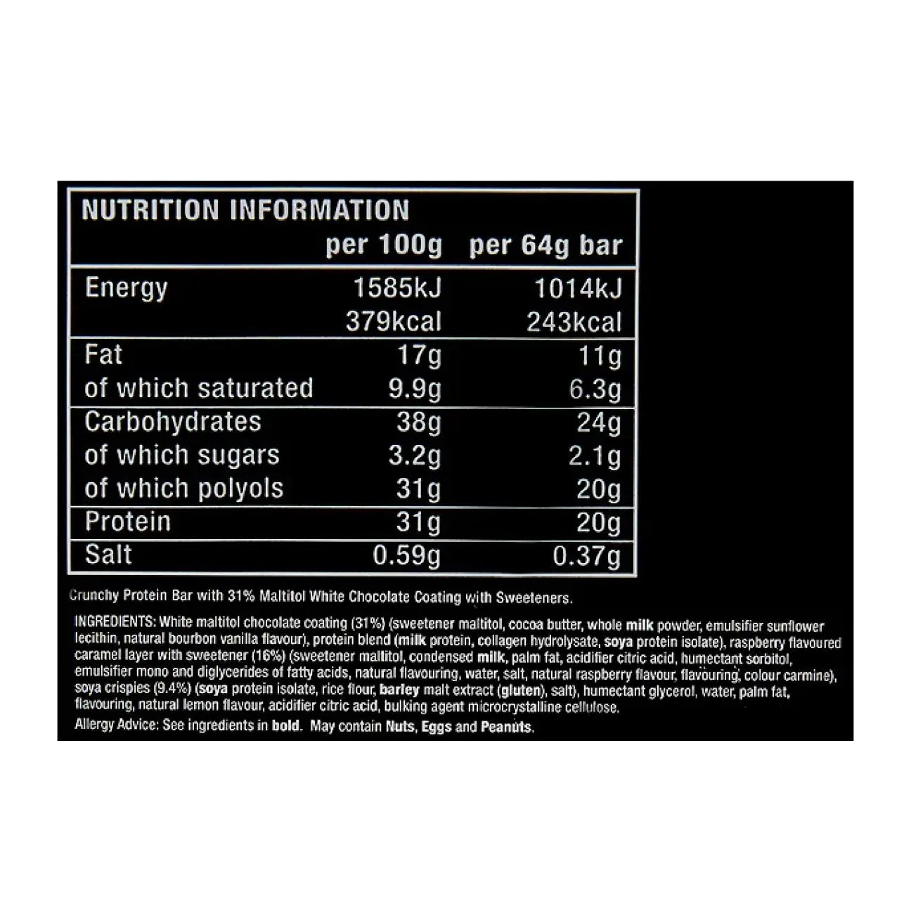 WARRIOR RAW PROTEIN BAR 12x75G, Protein Bar WARRIOR