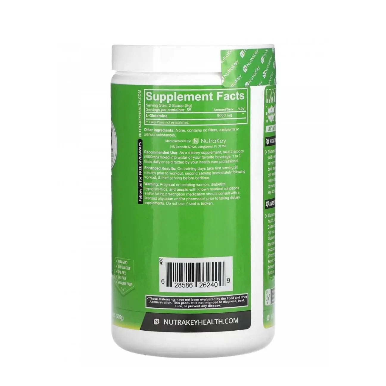 NutraKey GLUTAMINE, Powder NutraKey