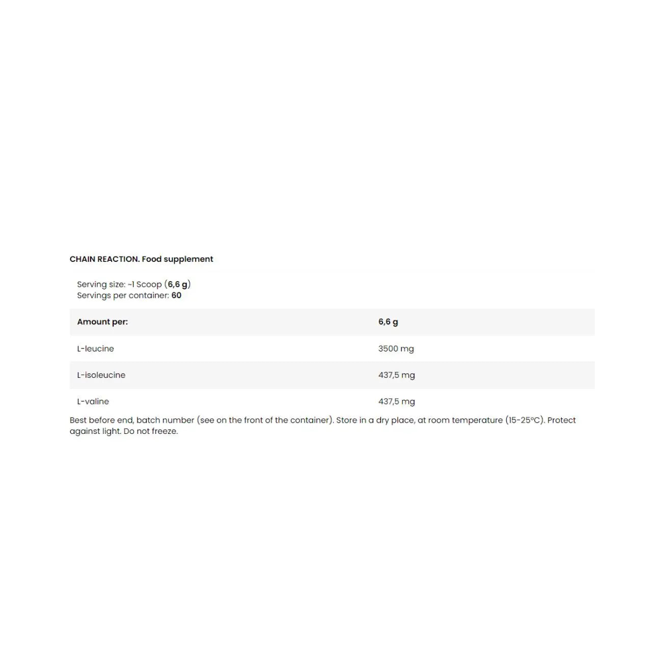 Nuclear Nutrition CHAIN REACTION BCAA, Powder Nuclear Nutrition