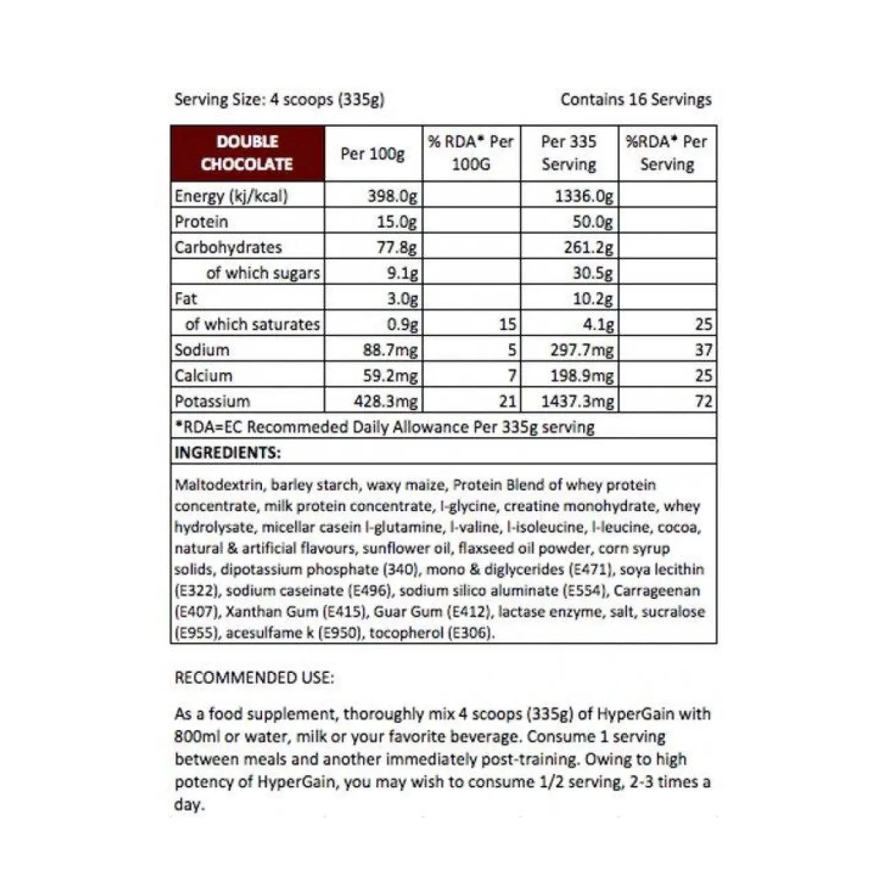 HyperStrength PROTEIN GAINER, Powder HyperStrength