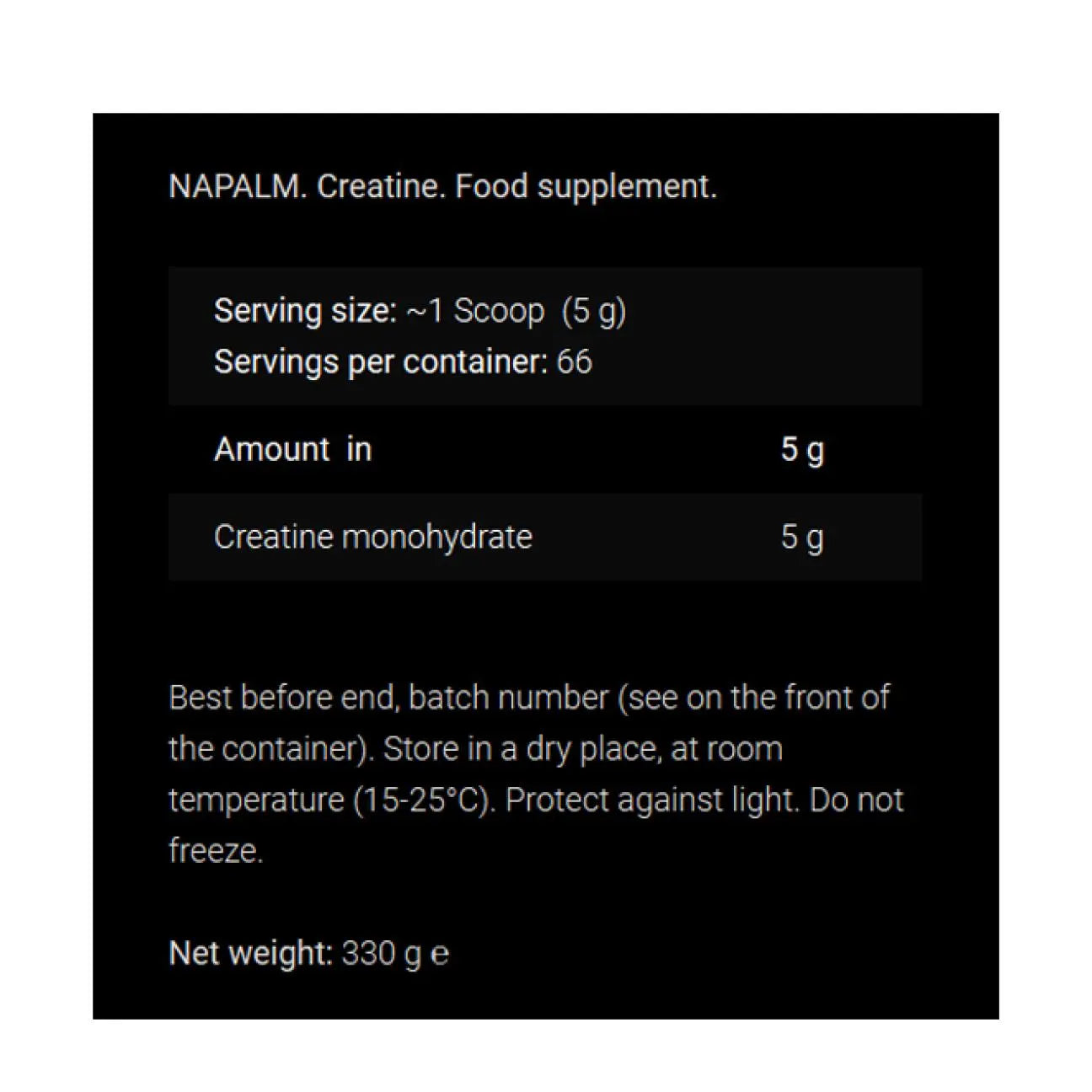 FA Xtreme Napalm CREATINE, Powder FA Xtreme Napalm